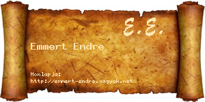Emmert Endre névjegykártya